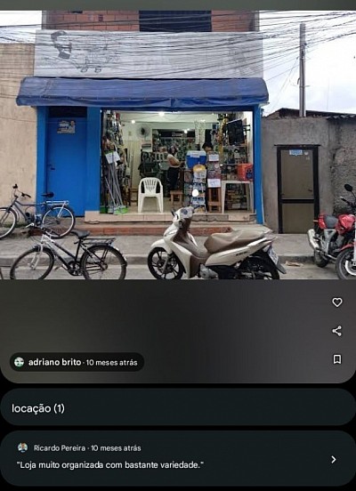 Avaliações da loja no Google maps